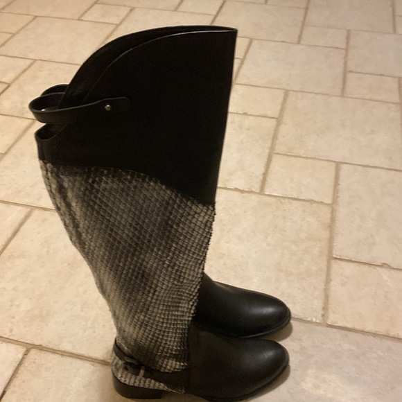 VERA GOMMA WOMEN’S BLACK/SILVER LEATHER BOOTS SIZE 38 - Picture 14 of 15